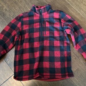 North Face Plaid Quarterzip